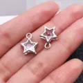 ciondoli charm stella in cristallo argentato fai da te per collane orecchini gioielli - Forma a Stella (27786)