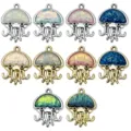Jellyfish alloy pendant charms diy handmade earrings necklace jewelry accessories - Ocean Jellyfish Series 10 Models Mixed (SN1795)