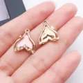 Gold mermaid tail pendant charms with pink enamel and rhinestones for DIY jewelry making - Dark Pink Rose Red Rhinestone Fish Tail (28115) / 1 Piece