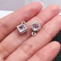 DIY ciondolo quadrato in strass lega accessori per gioielli connettore per artigianato. - Forma a Rombo (27784)