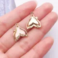 Gold alloy rhinestone mermaid tail pendant DIY jewelry accessory, elegant color variant. - Iridescent Rhinestone Fish Tail (28118) / 1 Piece (17x14x4mm) / KC Gold-White