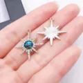 Galaxy diamant ster zonnebloem metalen bedels voor handgemaakte DIY sieraden maken. - Achtpuntige Ster Zon (28193)
