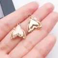 Gold Rhinestone Fish Tail Charm DIY Jewelry Pendant For Bracelet Necklace Accessory - White Rhinestone Fish Tail (28118) / 1 Piece