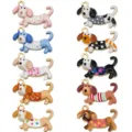 DIY enamel dachshund dog charms alloy animal pendants for handmade bracelets necklaces keychains. - Mixed 10 Enamel Printed Dogs (SN1750) / 10 Pieces Pack