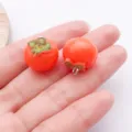 Simulated persimmon resin charms pendant DIY necklace bracelet key jewelry accessories - Resin Fruit 3D Persimmon (27851) / 1 Piece (17x17x16mm) / Orange