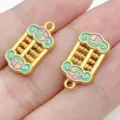 Ancient gold enamel abacus blessing pendant alloy DIY jewelry accessories for bracelet - Abacus Style (28506)