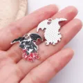 Pendentif émail dragon occidental gothique gros plan, idéal pour les accessoires de bijoux DIY. - Dragon Brise-flamme (28016)