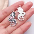 Pendentif en alliage de dragon gothique occidental pour bijoux DIY collier porte-clés - Dragon de Feu Rugissant (28012)