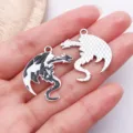 Gothique Dragon Occidental DIY Emaille Alliage Pendentif Bijoux Collier Porte-clés Accessoires - Dragon Brise-vent (28014)