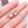 Pendente a goccia in lega dorata cristallo accessori fai da te per gioielli collane - Pear Shape (27798)