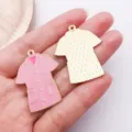 Enamel pink nurse uniform alloy charm DIY medical theme pendant for handmade jewelry making keychains - Pink Nurse Uniform Regular