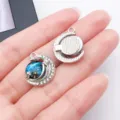 Melkweg maan strass DIY hanger sieraden accessoire voor ketting oorbellen sleutelhanger - 3D Maan (28197)