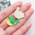 Enamel green bird alloy charms DIY jewelry pendant for handmade necklace earrings crafts - Sunbird (27947) / 1 Piece (20x23mm) / Green