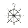 Pendentif en métal roue de navire argent antique pour fabrication de bijoux bracelet DIY - Ancre En Alliage (3272)