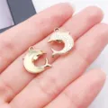 Gold dolphin pendants DIY jewelry charms cute animal accessories for handmade bracelets earrings. - Green Ocean Iridescent Dolphin (28147)