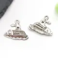 Antique silver cruise ship metal charms pendants DIY jewelry making craft accessories - Travel Nautical Cruise Ship (11177) / 1 Piece/Pack (20x24mm) / Antique Silver