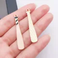 DIY smalto mazza da baseball ciondoli in metallo set, pendenti dorati per bigiotteria. - Mazza da Baseball Rosa Carne (27919)