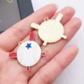 DIY lega goccia olio ciondolo mazza da baseball portachiavi gioielli accessori craft - Mazza da Baseball Rossa (27921)