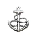 Pendentif ancre argent antique en alliage nautique pour fabrication de bracelet collier bijoux - Ancre En Alliage (4018)