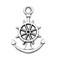 Pendentif Ancre Gouvernail Ancien Argent Alliage Charms DIY Fabrication De Bijoux - Ancre En Alliage (5037)