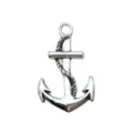 Pendentif ancre en argent ancien pour fabrication de bijoux DIY, accessoires de collier et bracelet. - Ancre Épaisse En Alliage (6284)