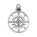 Pendentif Boussole Argenté Charm Nautique Alliage DIY Fabrication de Bijoux Bracelet Collier - Boussole En Argent Antique (12682-B254)