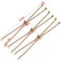 Detail van verstelbare schuifketting, 12,5 cm lang met 10 mm kraal en bol voor DIY sieraden maken - 12.5cm / Goud