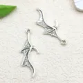 Retro silver bat wing alloy pendants, gothic DIY jewelry charms for handmade crafts. - Hollow Bat Wings (18641) / 1 Piece (13x31mm) / Antique Silver