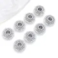 Silver metal spacer beads UFO shaped loose beads DIY jewelry making bracelet findings - Flat UFO Spacer Bead / 6mm / White Gold