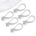 DIY silver color earring hooks findings with bead tray posts for handmade jewelry making - No. 026 Pin Pad Ear Hook (T555) / 1 Piece/Pack (7x16mm) / Silver