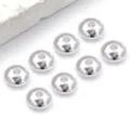 Perles intercalaires en métal argenté pour bracelets DIY et accessoires de bijouterie. - Perle d'Espacement Abaque (T57) / 1 Pièce (Trou 5mm 1.2mm) / Argent Épais