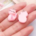 Roze hars kat bedel hanger DIY sieraden accessoires voor oren ketting sleutelhanger - Dier Kat (24304) / 1 Stuk (22x15x7mm) / Roze