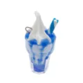 Ciondolo gelato blu bianco accessorio di gioielleria fai da te per collana bracciale - Tazza per Bevande Gelato Sundae (17206) / 1 Pezzo/Confezione / Blu zaffiro