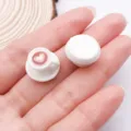 Mini taza de café de resina colgante diy accesorio de joyería lindo arte de comida en miniatura - Taza de Café 3D Arte de Latte Doble Corazón (23957)
