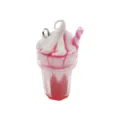 Cute milkshake ice cream plastic cup DIY pendant charm for earrings necklace keychain accessories - Red