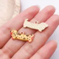 Dachshund dog metal charms for DIY jewelry making, cute enamel pet collar pendants 2pcs - Walking Spotted Dachshund Style (27768) / 1 Piece/Pack (10x25.5mm) / Yellow
