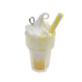 Cute resin milkshake ice cream cup charm DIY jewelry pendant for earrings necklaces bracelets - Yellow