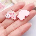 Leuke hars regenboog wolk bedel hanger voor DIY sieraden maken oorbellen kettingen. - Ster Wolk Regenboog (24562) / 1 Stuk (20x20x5mm) / Roze