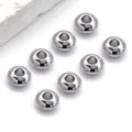 Perles d'espacement abaque en métal argenté pour fabrication de bijoux bracelet DIY. - Perle d'Espacement Abaque (T540)