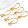 Gold plated DIY earring hooks with pin tray for handmade jewelry craft making accessories. - No. 026 Pin Pad Ear Hook (T86)