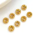 Perles d'espacement de roue double inversée en or 18K pour accessoires de bijoux DIY. - Entretoise Roue Biseautée (T66)
