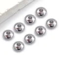 Perles d'espacement métalliques argentées pour la fabrication de bijoux DIY, forme UFO. - Perle d'Espacement Abaque (T541)