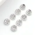 Perles intercalaires de roue en métal argenté pour la fabrication de bijoux DIY. - Entretoise Roue Biseautée (T67)