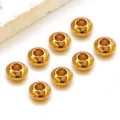 Perles d'espacement UFO plaqué or 18K véritable accessoires de bijoux de bricolage - Perle d'Espacement Abaque (T54)