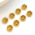 perles d'espacement de roue en cuivre plaque or 18k pour bijoux diy bracelet accessoires - Entretoise Roue Biseautée (T68)