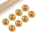 Lot de Perles Espacement en Métal Doré pour Fabrication de Bijoux Bracelet DIY - Perle d'Espacement Abaque (T56)