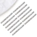 Ασημένιος μεταλλικός σωλήνας με facets DIY χάντρες αξεσουάρ για χειροποίητα κοσμήματα βραχιόλι - 1.5x20mm Facet Straight Tube / 1 Τεμάχιο/Συσκευασία / Λευκόχρυσο
