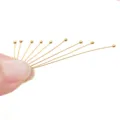 Gold ball head pins copper beading pins for handmade DIY jewelry making accessories parts - 0.5x14mm Ball Head Pins (1.8mm Ball) / Gold