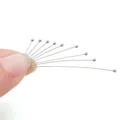 Metal round head pins for jewelry making, DIY handmade accessories craft material pack. - 0.5x14mm Ball Head Pins (1.8mm Ball) / White K/Silver