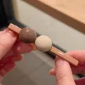 Korean style brown ball hair clip for women sweet and cool side bangs hairpin chic. - Coffee